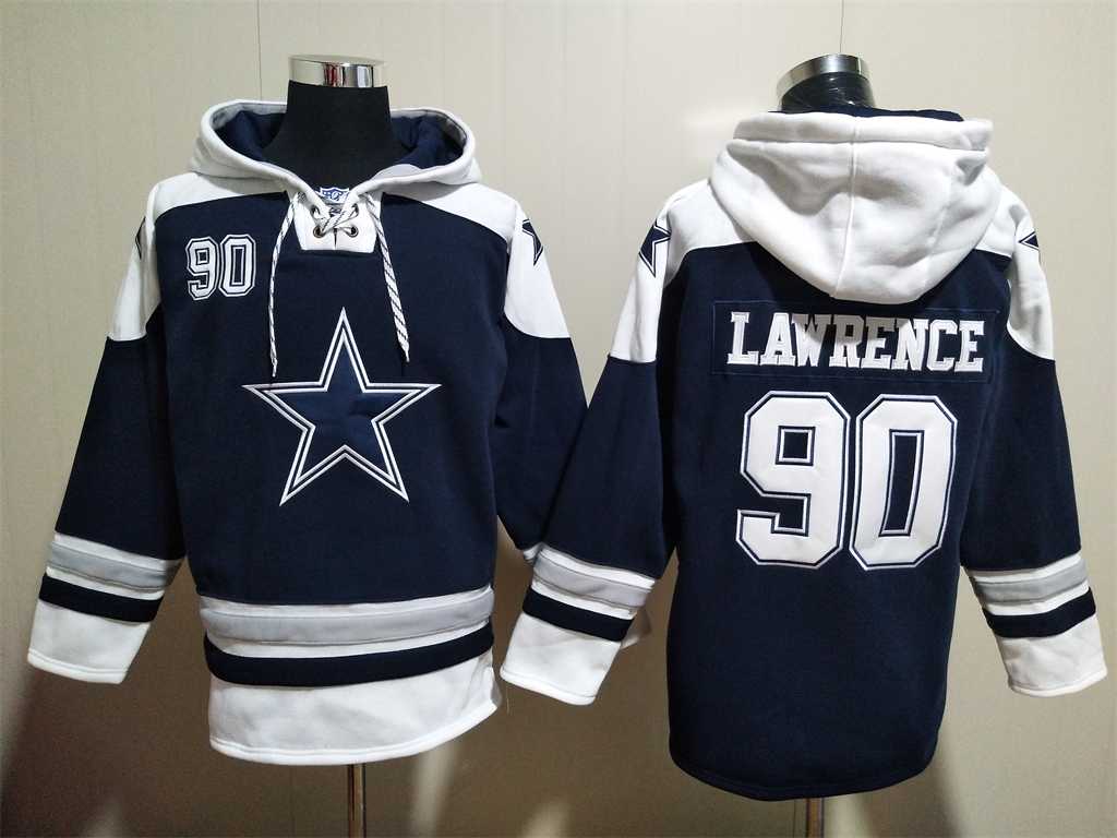 Dallas Cowboys #90 Demarcus Lawrence Navy Blue Ageless Must Have Lace Up Pullover Hoodie,We sell and wholesale Dallas Cowboys #90 Demarcus Lawrence Navy Blue Ageless Must Have Lace Up Pullover Hoodie on line form chian!